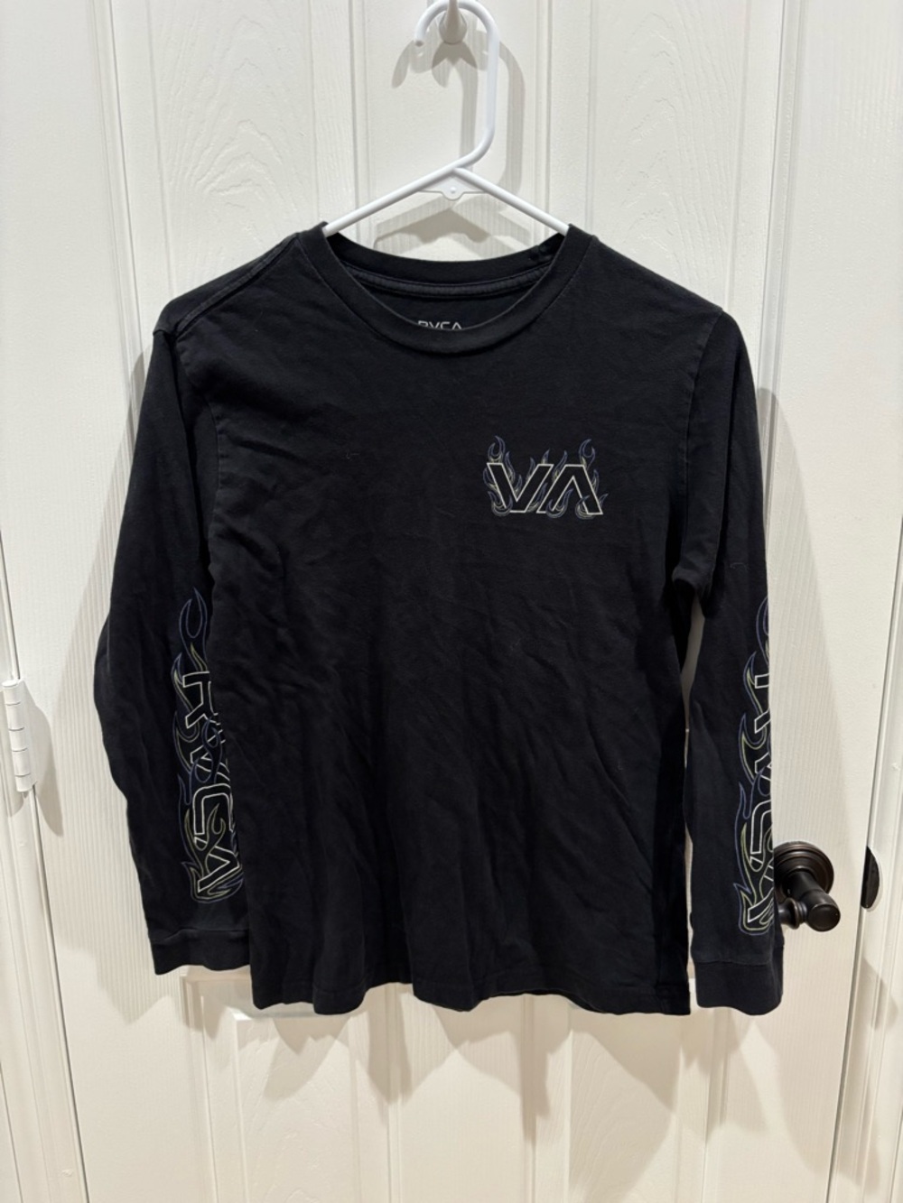 RVCA Boy’s Black Long Sleeve Graphic Tee